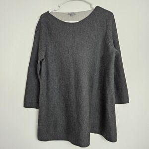 COS Women's Sweater‎ Tunic Size M Wool Blend Stretch Thick Knit Gray Minimalist